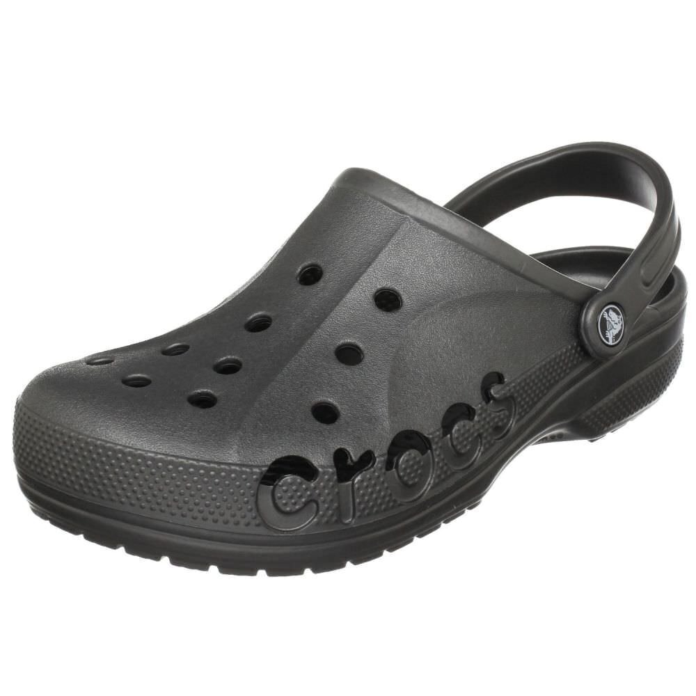 CROCS UNISEX-ADULT BAYA CLOGS, GRAPHITE, 12 WOMEN/10 MEN